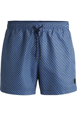 HUGO BOSS Boxer da mare con stampa all-over e coulisse