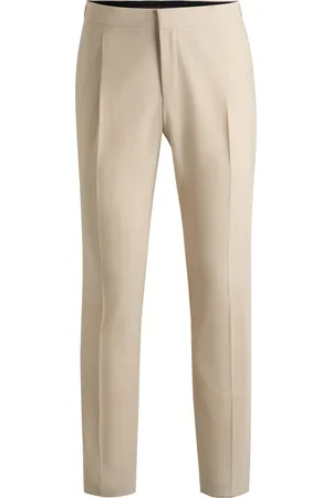 HUGO BOSS Pantaloni da smoking slim fit in misto lana