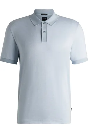 HUGO BOSS Polo in cotone mercerizzato con micromotivo