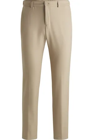 HUGO BOSS Pantaloni slim fit lavabili in tessuto elasticizzato con micromotivo