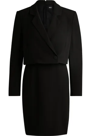 HUGO BOSS Vestito sartoriale in tessuto opaco