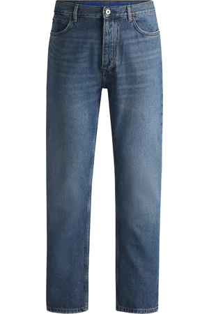 HUGO BOSS Jeans regular fit in denim di cotone stone-washed