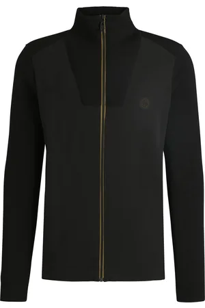 HUGO BOSS Giubbotto in maglia con monogramma Double B