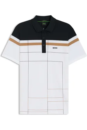 HUGO BOSS Polo slim fit in cotone elasticizzato ad asciugatura rapida