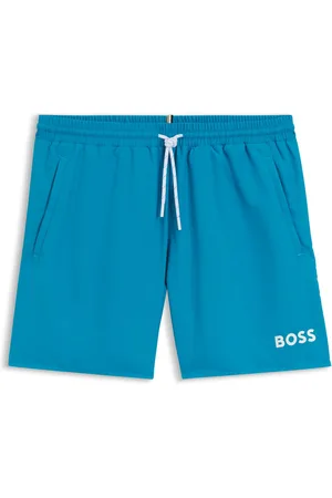 HUGO BOSS Boxer da mare ad asciugatura rapida con dettagli a contrasto