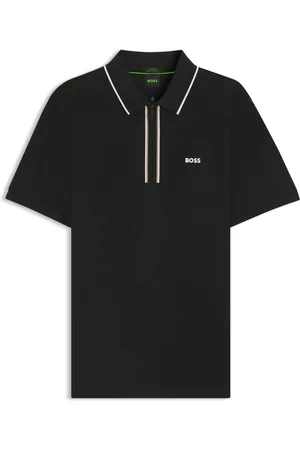 HUGO BOSS Polo slim fit in cotone elasticizzato ad asciugatura rapida