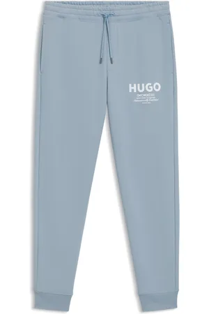 HUGO BOSS Pantaloni della tuta in terry di cotone con logo stampato