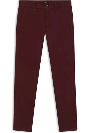 HUGO BOSS Chino slim fit in satin di cotone elasticizzato