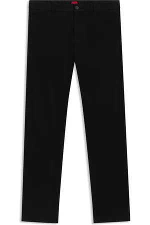 HUGO BOSS Pantaloni slim fit in gabardine di cotone elasticizzato