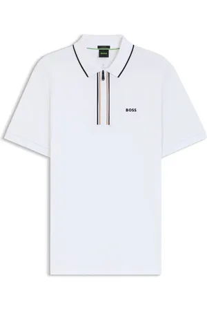 HUGO BOSS Polo slim fit in cotone elasticizzato ad asciugatura rapida