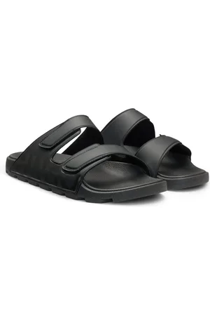 HUGO BOSS Sandali con logo con doppio cinturino con chiusura a strappo