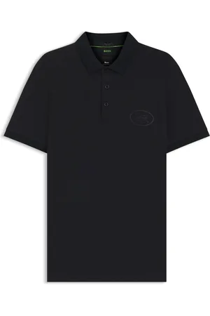 HUGO BOSS Polo in piqué di misto cotone elasticizzato traspirante