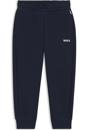 HUGO BOSS Pantaloni della tuta per bambini in misto cotone con logo stampato