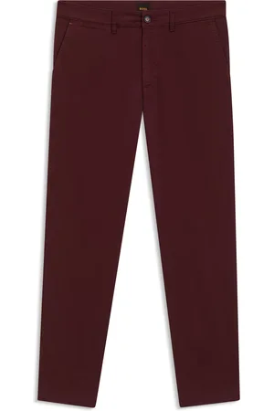 HUGO BOSS Chino regular fit in satin di cotone elasticizzato