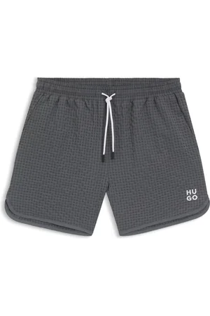 HUGO BOSS Boxer da mare con lavorazione a nido d