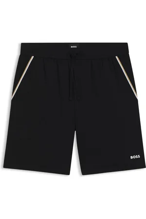 HUGO BOSS Bermuda del pigiama in cotone elasticizzato con dettagli nastrati