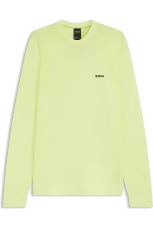 HUGO BOSS Felpa in misto cotone con logo a contrasto e mappatura del corpo