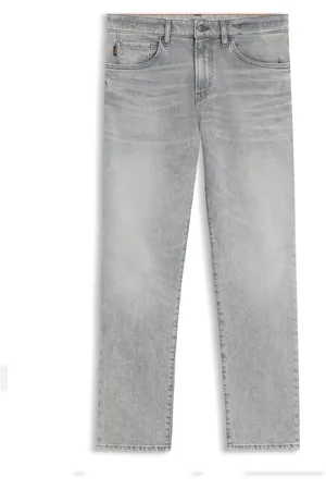 HUGO BOSS Jeans Maine regular fit in comodo denim elasticizzato grigio