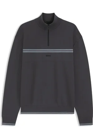 HUGO BOSS Maglione a girocollo in misto cotone con righe