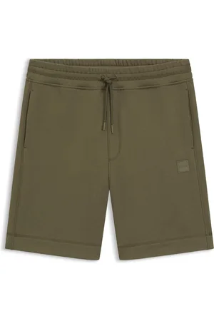 HUGO BOSS Bermuda regular fit in terry di cotone con targhetta con logo