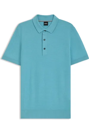 HUGO BOSS Polo regular fit in maglia di misto cotone