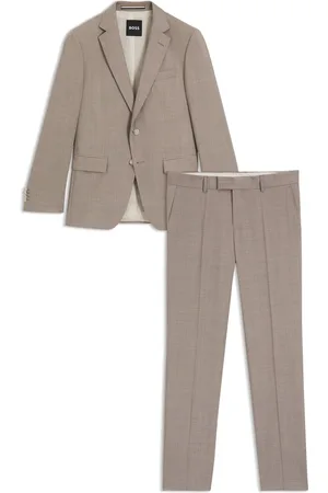 HUGO BOSS Abito due pezzi slim fit in lana vergine mélange