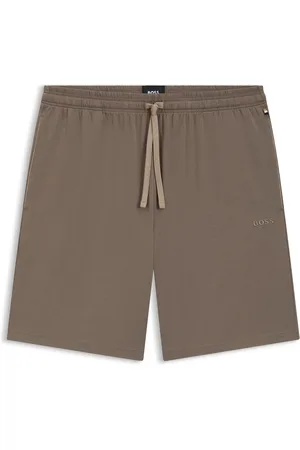 HUGO BOSS Bermuda in jersey di cotone elasticizzato con logo ricamato