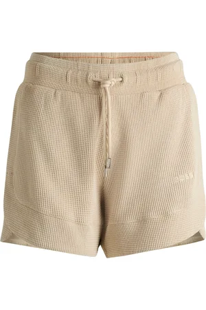 HUGO BOSS Shorts in misto cotone con lavorazione a nido d