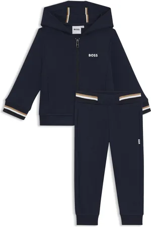 HUGO BOSS Tuta sportiva per bambini in misto cotone con logo a contrasto