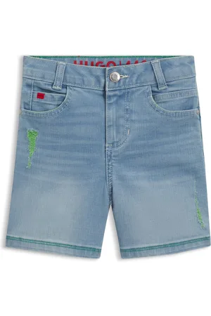 HUGO BOSS Bermuda per bambini con fit morbido in denim