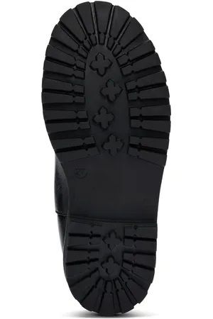 HUGO BOSS Stivaletti Chelsea per bambini in pelle verniciata con pannelli con monogrammi