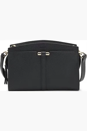 HUGO BOSS Borsa a tracolla in pelle martellata con dettagli in metallo