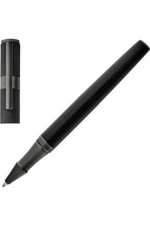 HUGO BOSS Black brass rollerball pen with contrasting textures