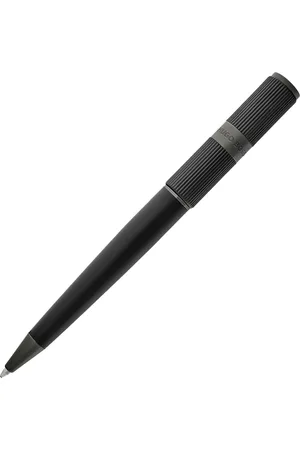 HUGO BOSS Black brass ballpoint pen with contrasting textures