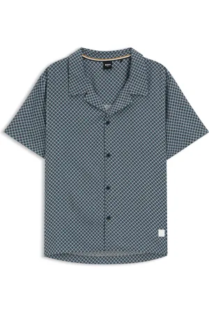 HUGO BOSS Camicia da spiaggia regular fit con stampa all-over