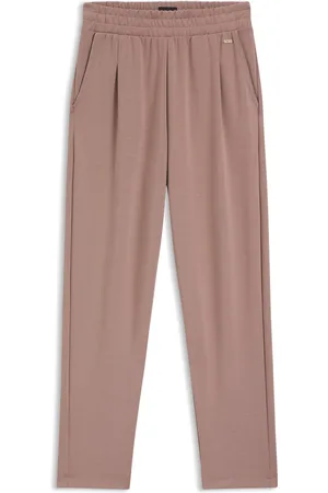 HUGO BOSS Pantaloni della tuta dal fit affusolato con profili lucidi