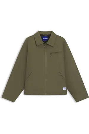 HUGO BOSS Giubbotto regular fit in tela di cotone con imbottitura leggera