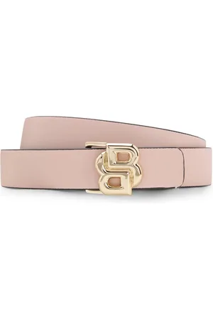 HUGO BOSS Cintura reversibile in pelle italiana con fibbia con monogramma Double B