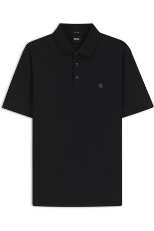 HUGO BOSS Polo in cotone mercerizzato con doppio monogramma