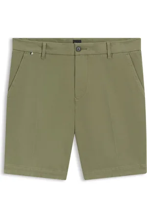 HUGO BOSS Bermuda slim fit in cotone elasticizzato lavorato