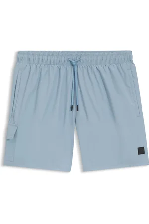 HUGO BOSS Boxer da mare con tasca cargo e targhetta con logo