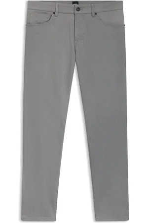 HUGO BOSS Pantaloni Maine regular fit in cotone elasticizzato con micromotivo