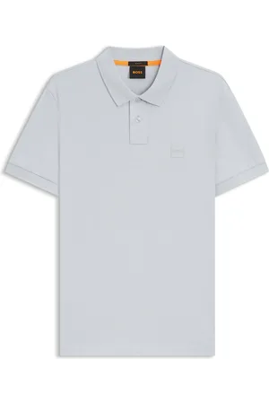 HUGO BOSS Polo slim fit in cotone elasticizzato con toppa con logo