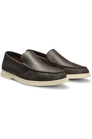HUGO BOSS Mocassini in pelle martellata con logo
