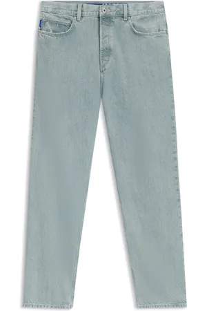 HUGO BOSS Jeans baggy fit in denim rigido blu acceso