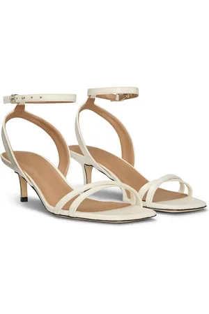 HUGO BOSS Sandali in pelle con monogramma Double B