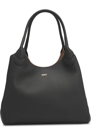 HUGO BOSS Borsa tote in pelle martellata con scritta del logo
