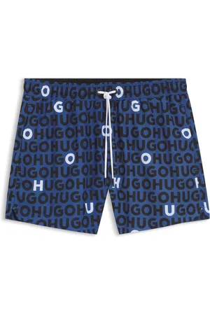 HUGO BOSS Boxer da mare con logo stampato e coulisse