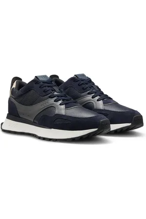 HUGO BOSS Sneakers in pelle martellata con suola di sostegno