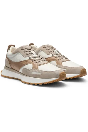 HUGO BOSS Sneakers in pelle martellata con suola di sostegno